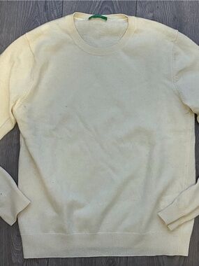 United Colors Of Benetton Crew Neck Cream Sweater